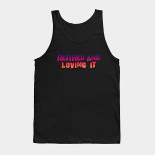 retired and loving it Punk Kid Red Orange Tank Top